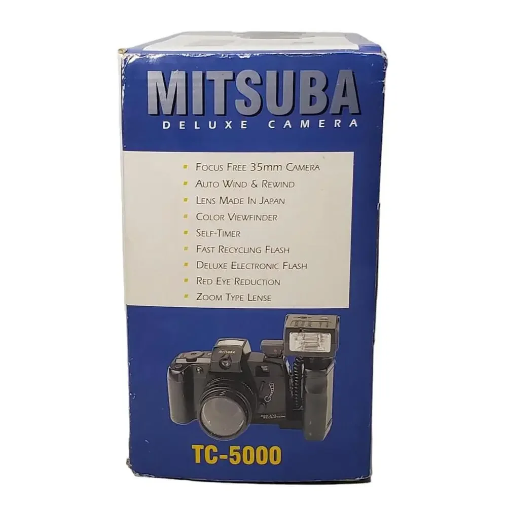 Mitsuba Deluxe Camera Model TC-5000 Self Timer Zoom Type Lens NOS NOB